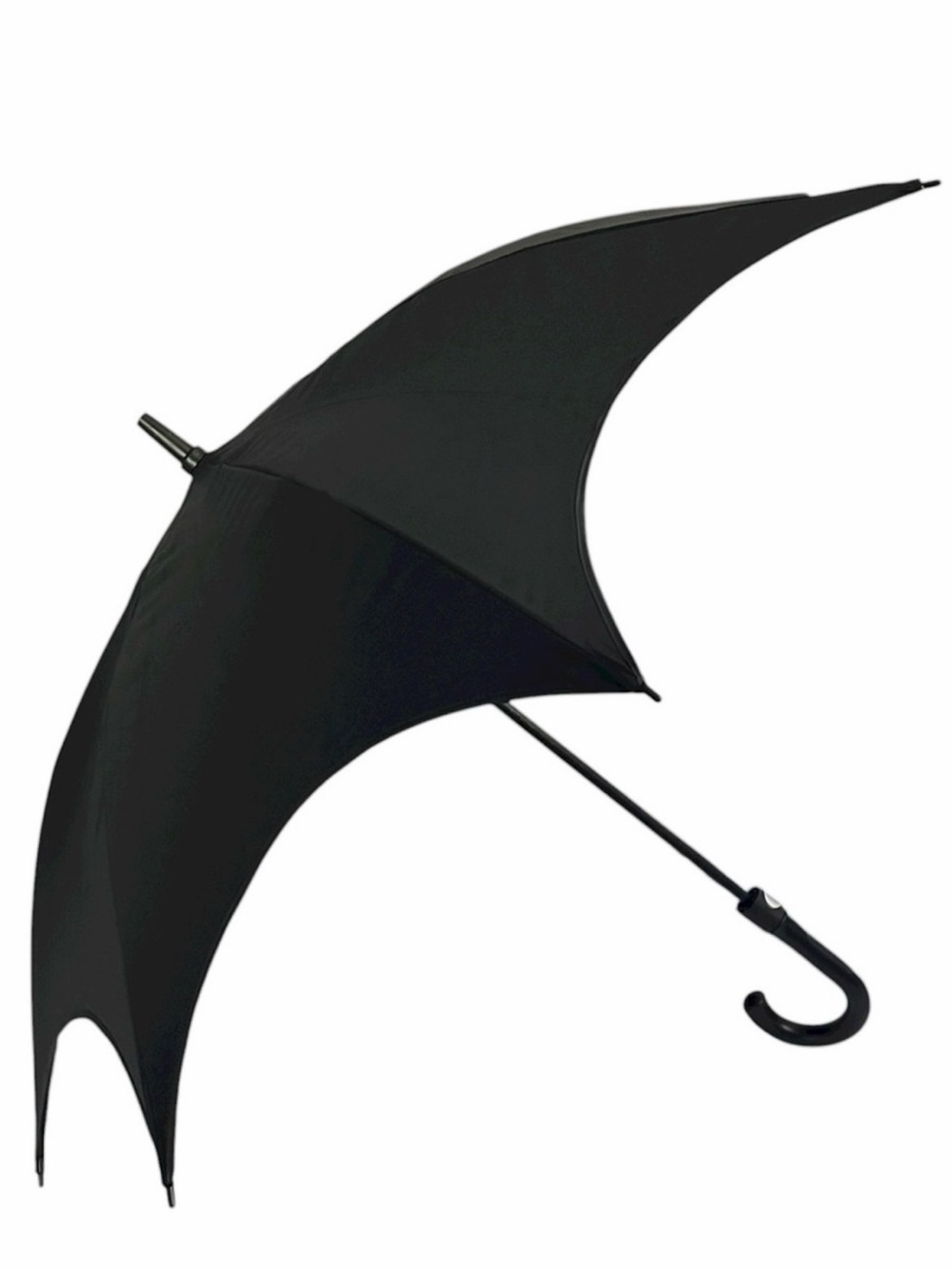 Umbrella Gothic 40.9”D Black Parasol 8 Bone Bat Wing